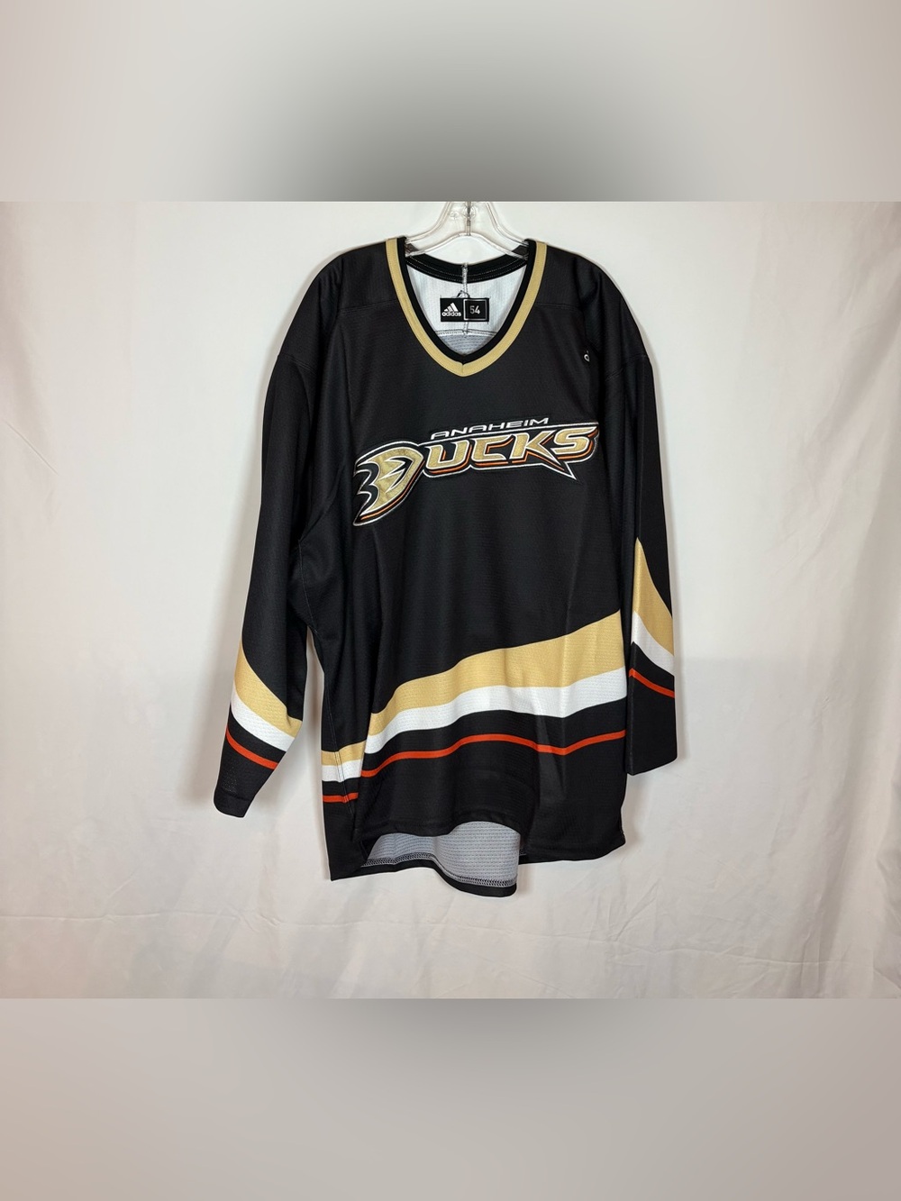 Adidas Anaheim Ducks Black Throwback Hockey Jersey Size 54